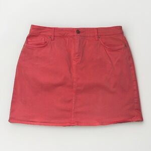 Tommy Bahama Boracay Beach Skirt Size 14 Coral Pockets Stretch